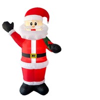 Décorations de Noël transfrontalières : Figurines lumineuses de Père Noël, accessoires de scène, sacs à dos gonflables en polyester 2,4 m