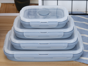 2024 nueva fiambrera de silicona Rectangular hermética horno microondas contenedor de almacenamiento de alimentos seguro utensilios de cocina con tapa - Product Image 2