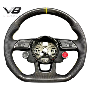 Volant sport racing en fibre de carbone véritable, accessoires auto modifiés pour A3 S3 <span class=keywords><strong>RS3</strong></span> 8V 8Y, style racing, V8carbon. - Product Image 1