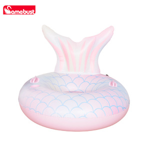 Samebust Mermaid Floating Lounger <b>Inflatable</b> Pool <b>Float</b> Pink Recliner Seat For Adults And Teens - Product Image 3