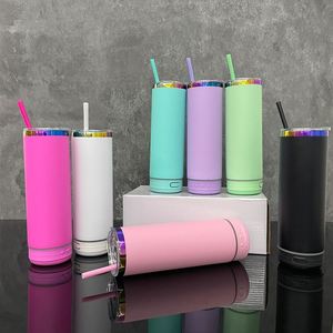 Powder Coated Music Rainbow Underneath <b>Macaron</b> 20oz Smart Speaker Tumbler for Uv Dtf Wraps - Product Image 4