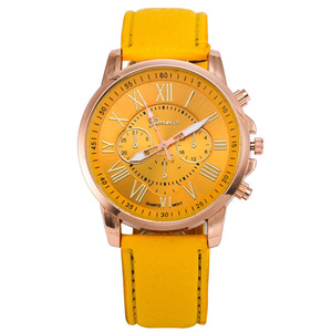 Reloj de Cuarzo de Moda para Mujer, Color Caramelo, con Correa de Cuero, Elegante, Casual, Analógico - Product Image 2