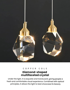 JYLIGHTING Lámpara <span class=keywords><strong>de</strong></span> Arañ<span class=keywords><strong>a</strong></span> <span class=keywords><strong>de</strong></span> Cristal Moderna, Creativa y Sencilla <span class=keywords><strong>de</strong></span> Estilo Americano, Lámpara Colgante LED, Lámpara <span class=keywords><strong>de</strong></span> Arañ<span class=keywords><strong>a</strong></span> Minimalista Moderna - Product Image 3