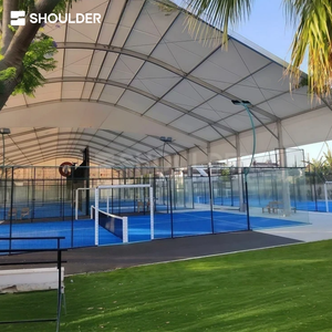 Tentes de sport à structure en aluminium, toit en PVC imperméable pour terrains de tennis et de padel, tentes de padel personnalisées en forme d'arche - Product Image 4