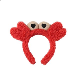 Little Crab Face-washing Fabric <b>Headband</b> <b>Cute</b> Cartoon Hair Tie Women Korean-style Minimalist Girly Headwrap Sweet Playful Look - Product Image 5