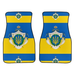 Phụ Kiện Xe Hơi Phổ Thảm Sàn In Trên Nhu Cầu Ukraine Cờ Mô Hình Xe Thảm Thảm Sàn Tùy Chỉnh Không Thấm Nước 2 Mảnh Thảm - Product Image 1