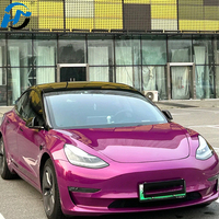 Film Vinyle Adhésif pour Voiture PET PVC Violette Brillante HD, Vente en Gros Usine, Rouleau Complet 1.52X17M/5X60FT