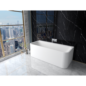 Back To Wall Free Standing <strong>Bath</strong> Tub Stand Alone Hotel Bathroom <strong>Freestanding</strong> Acrylic Bathtub