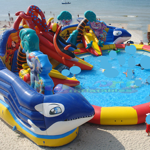 <span class=keywords><strong>Parque</strong></span> Acuático Inflable Gigante con Tobogán <span class=keywords><strong>de</strong></span> Langosta, Castillo Inflable con Tobogán Gigante y Piscina - Product Image 2