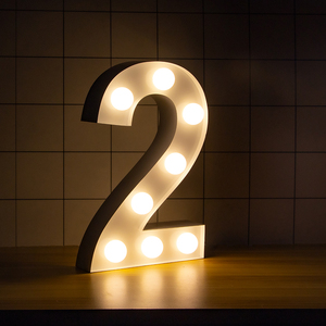 Kexian tùy chỉnh marquee đèn số Đảng chữ RGB LED bóng đèn số Kim Loại Lớn sinh nhật số Nguồn cung cấp - Product Image 1