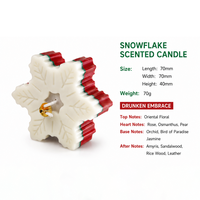Bougie parfumée flocon de neige LF Stock pour Noël, bougie d'aromathérapie pour la maison et le spa, parfum d'intérieur, cadeau personnalisé avec logo