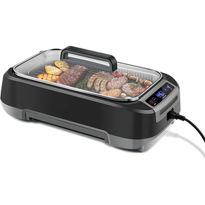 Новый дизайн электрического бездымного гриля со сменными решетками и технологией турбо-вытяжки дыма для домашнего использования - Product Image 2