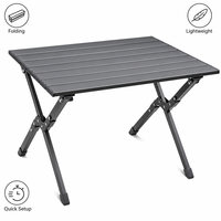 Table pliante légère rectangulaire à quatre pieds, portable pour le camping, le pique-nique, le barbecue et les repas
