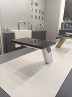 Meiyani Distributeur de savon à capteur de luxe 2-en-1 en laiton et Robinet de lavabo à détection pour salle de bain