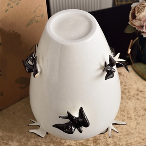 Pot de fleurs série Swallow, Art Déco, céramique, glaçure transparente, fait main, léger, arrangement floral créatif, vase, luxe léger - Product Image 3