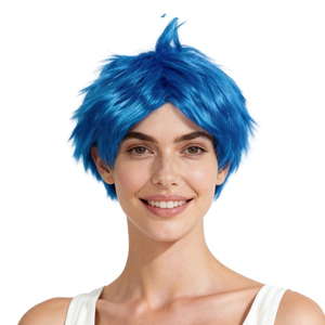 Peluca masculina rizada color castaño medio, peluca <span class=keywords><strong>de</strong></span> pelo sintético <span class=keywords><strong>de</strong></span> aspecto natural, peluca cómoda <span class=keywords><strong>para</strong></span> uso diario <span class=keywords><strong>para</strong></span> <span class=keywords><strong>hombres</strong></span> - Product Image 1
