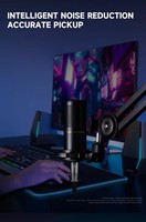 Microphone à condensateur professionnel ZX-320 Type C, micro de studio de bureau, diaphragme de 16 mm, haute fidélité, cardioïde, pour jeux et diffusion en direct