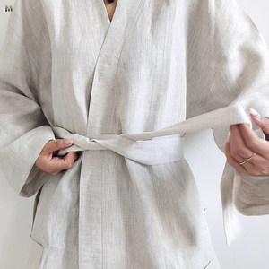 Wholesale 100% Pure Hemp Bathrobe Adult Women Quick-drying and Water-absorbent for Home Use Home and Gift Bathrobe
