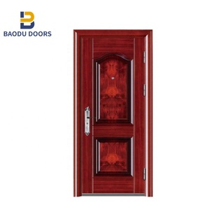 Nigeria lối vào chính bên ngoài giá rẻ thép an ninh thiết kế cửa trước nhập cửa prehung pivot DOR - Product Image 6