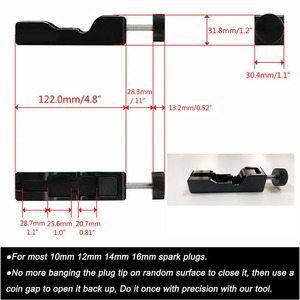 Universale 10/12/14/16mm elettrodo per auto comprime strumento di misurazione Kit ad alta potenza Turbo strumento Gap per candele per auto moto - Product Image 6