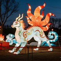 Lanterne monstre Shanhai Jing personnalisée Créature mythologique Lumière Décoration de parc à thème pour l'exposition du Festival culturel de Noël