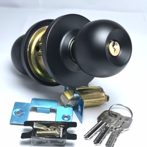 Cerraduras de Alta Calidad para Construcción y Bienes Raíces, Cerraduras Esféricas de Acero Inoxidable con 3 Llaves, Palanca Cuadrada, Botón Redondo - Product Image 4