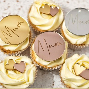 Private Label Products Personalized Customizable logo Acrylic Round Mirror Laser Cut <b>Name</b> Punching Perfume Label Tag - Product Image 2