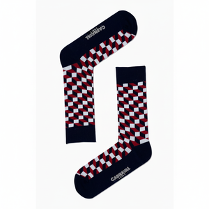 <b>Cube</b> Checkered Pattern Colorful Silk Socks <b>Light</b> Breathable Knitted Design Custom Logo for Daily Use Seasons One Size Fits Boy - Product Image 2