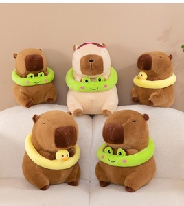 Lindos Peluches de Capibara de Dibujos Animados para Regalo de Cumpleaños Infantil, <span class=keywords><strong>Serie</strong></span> de Peluches de Rata de Río con Anillo de Natación para el Verano - Product Image 6