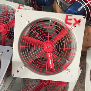 Ventilador Axial Antiexplosión BFAG-400 de 16 Pulgadas con Aspas de Plástico, Montaje en Pared, Eléctrico, Rojo - Product Image 1