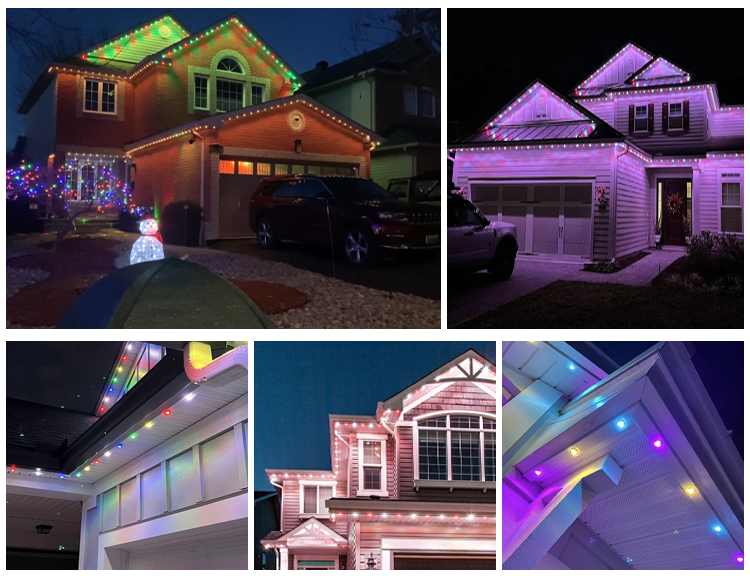 GJQ Permanent LED Point Lights - IP68 Outdoor RGBW Pixel Light for Christmas Landscape