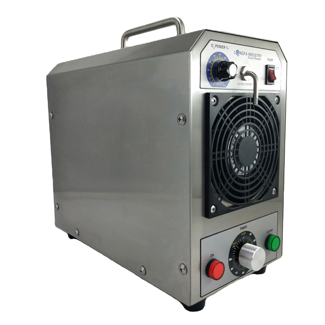 LFPROTEK OG-5G Portable Quartz Glass Tube Ozone Generator Machine 220V Air Cooling Pump 5000mg/h 1000L/Hour for Home