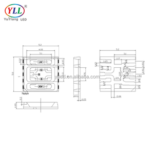 Puce <span class=keywords><strong>LED</strong></span> SMD 5050 WRGBW haute puissance 2,5 W à mélange de couleurs exceptionnel pour éclairage décoratif, éclairage mural architectural extérieur, éclairage de scène - Product Image 4