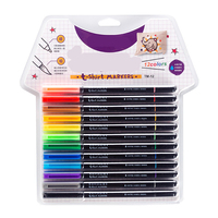 Stylo de peinture textile permanent non toxique en plastique de 6 mm, 24 couleurs, logo personnalisé, marqueur de graffiti sur tissu, ensemble de stylos pour t-shirt DIY