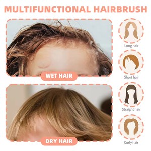 Logo personalizzato piccolo districante spazzola per capelli bagnato/asciutto stile pettine per bambini uso domestico viaggio spazzola per capelli regalo perfetto - Product Image 6