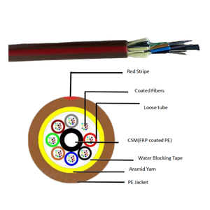 Ngoài trời trên không phi kim loại adss ASU 8 hilos 12 chủ đề 24F 96f SM fibra1 + 6/2.5 g652d đôi áo khoác 100M 48 lõi sợi cáp quang - Product Image 2