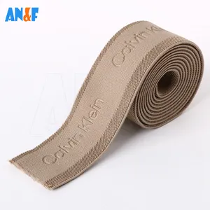 Factory Customized Embossed Logo Elastic Waistband Jacquard Webbing Underwear Elastic Band