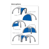 Tente dôme gonflable 4x4m 3x3m en polyester 600D avec cadre TPU, couleur et logo personnalisables pour événements, fêtes et mariages