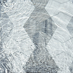 Mosaico de Mármol Multifinishing Cravat Snow White y Skyline Stone Waterjet Bowtie para Revestimiento de Baños de Lujo - Product Image 4