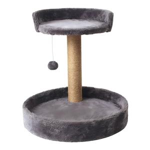 Mainan gantung pohon kucing Modern Multifungsi, tiang goresan kayu mewah, tiang tali Sisal, mainan gantung untuk anak kucing dalam ruangan, karton - Product Image 3