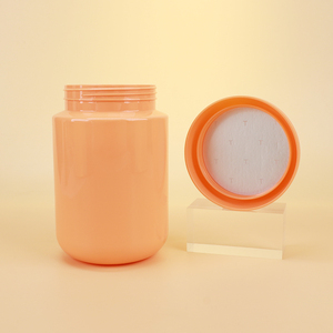 750ml Orange PET Protein Powder Container BPA Free Food Grade Plastic <b>Jar</b> With Airtight Lid For Whey Supplement Storage - Product Image 6