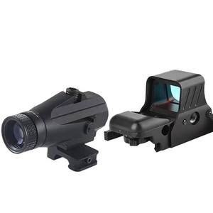 Mira Laser de Ponto Vermelho em Alumínio com Ampliação de 3x para Uso Externo Espelho Preto - Product Image 1