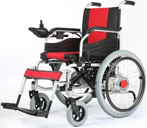 Hafif katlanabilir tekerlekli. Sandalye frenler ile elektrikli katlanmış tekerlekli sandalye tekerlekli sandalye rehabilitasyon terapi malzemeleri ISO CE