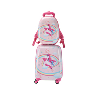 Valise Bagage 2 Pièces Set Enfants Enfants Léger Voyage Trolley Valise Bagage Sac PC PP ABS Valise Ensemble