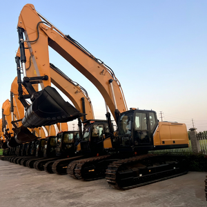รถขุด Sany ปี 2022 มือสอง พร้อมบุ้งขุด เครื่องยนต์ ปั๊มเกียร์ ลูกปืน น้ำหนัก 37.5 ตัน สีเหลือง ติดตั้งบนแทร็ก สำหรับงานก่อสร้างหนัก - Product Image 1