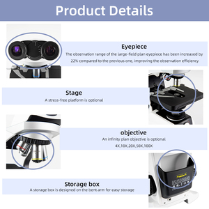 三眼顕微鏡研究所1000X生物学的学生学校ラボデジタル光学顕微鏡 - Product Image 5