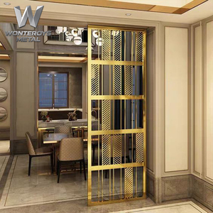 Panel de Pared Decorativo de Metal Dorado con Diseño Moderno y Lujoso, Cortado con Láser, para División de Espacios en Hoteles, Salones y Casinos - Product Image 3