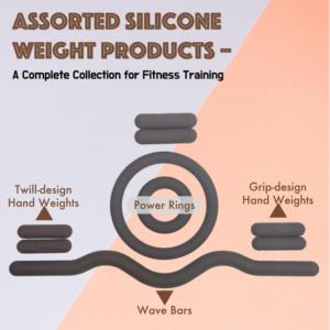 Juego de Pesas de Mano de Silicona Surtidas, Anillos de Fuerza, Barras Onduladas Antideslizantes, Portátiles, Ergonómicas, para Entrenamiento Físico en el Gimnasio, Unisex - Product Image 1