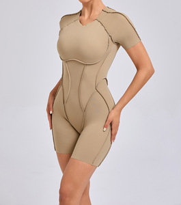Body deportivo tridimensional para mujer, ropa deportiva ajustada de manga corta, <span class=keywords><strong>monos</strong></span> de Yoga calados, <span class=keywords><strong>monos</strong></span> de una pieza - Product Image 4