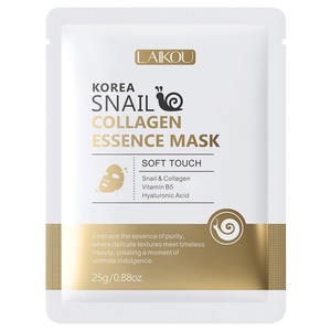 Masque en tissu LAIKOU 25g à l'essence de collagène d'escargot – Ventes flash – Soin coréen pour le visage – Marque privée - Product Image 1